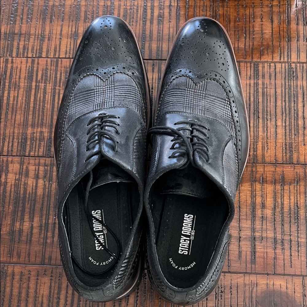 Stacy Adams Black Brogue Oxfords